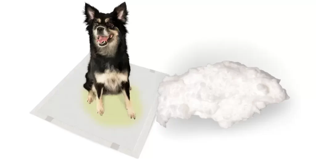 Fluff de Celulose e um de seus usos, tapete higiênico para pets.